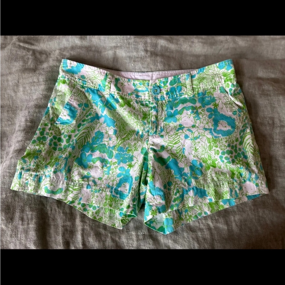 Lilly Pulitzer Callahan Printed Blue Green Safari Animal Print Sz 10 it’s a zoo - Picture 2 of 11